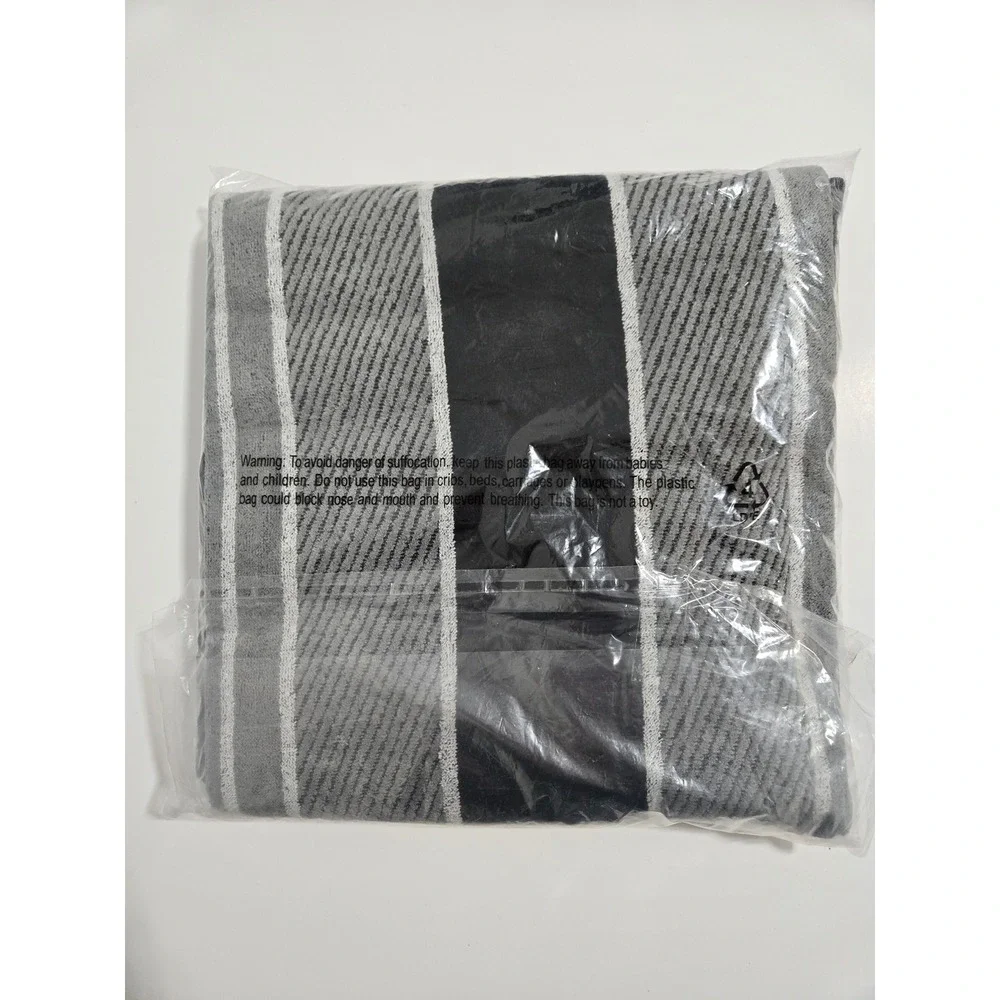 The Big One Textured Black Stripe Beach Towel 34